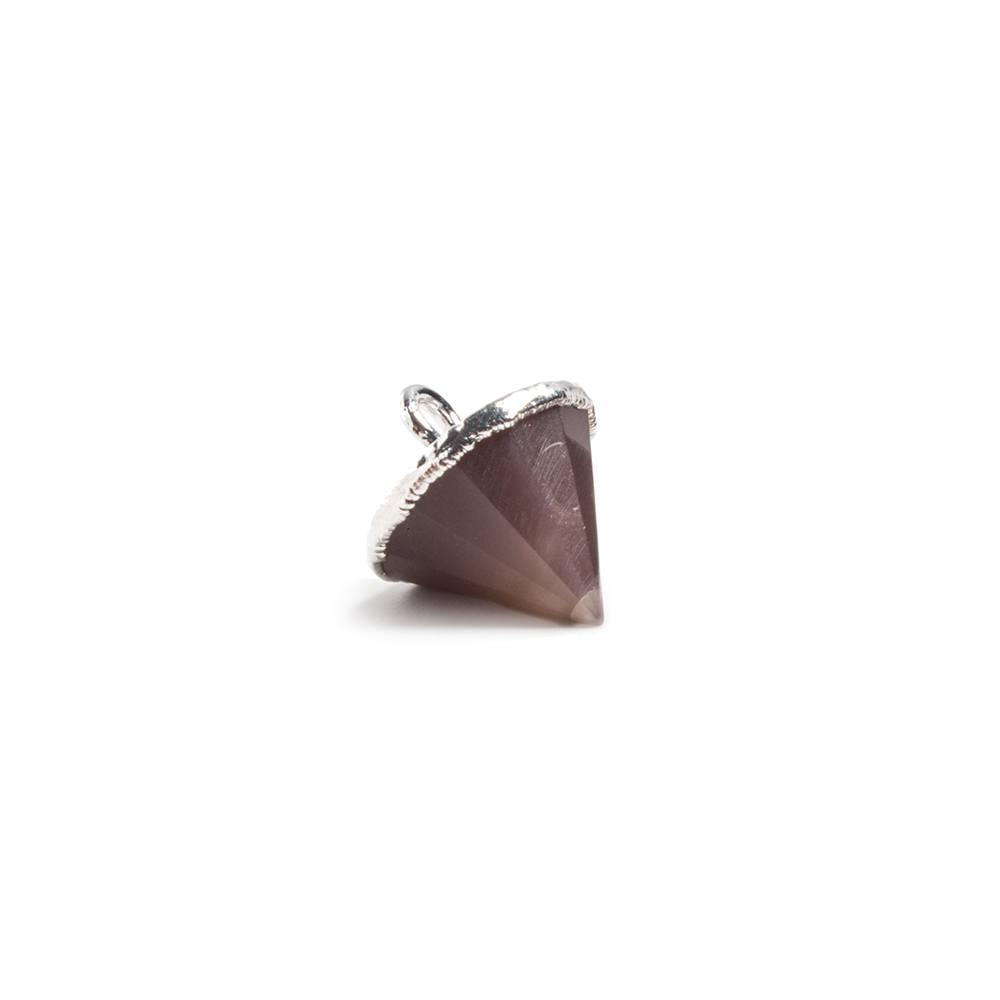Silver Leafed Chocolate Moonstone Pendulum Pendant 1 piece - The Bead Traders