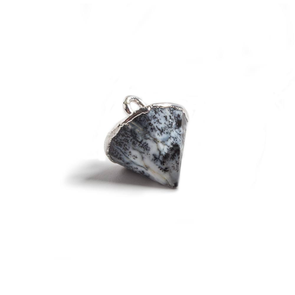 Silver Leafed Dendritic Opal Pendulum Pendant 1 piece - The Bead Traders