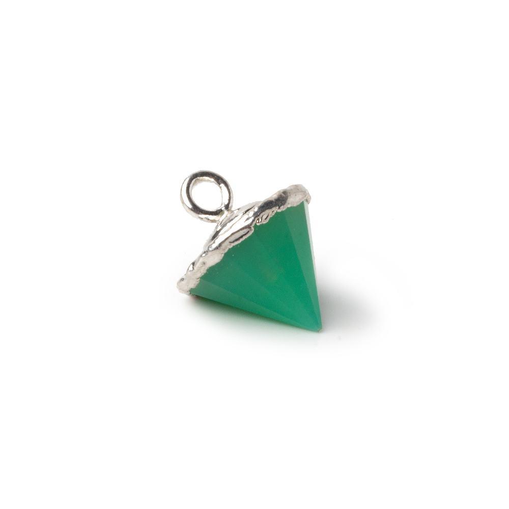 Silver Leafed Green Onyx Pendulum Pendant 1 piece - The Bead Traders