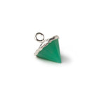 Silver Leafed Green Onyx Pendulum Pendant 1 piece - The Bead Traders