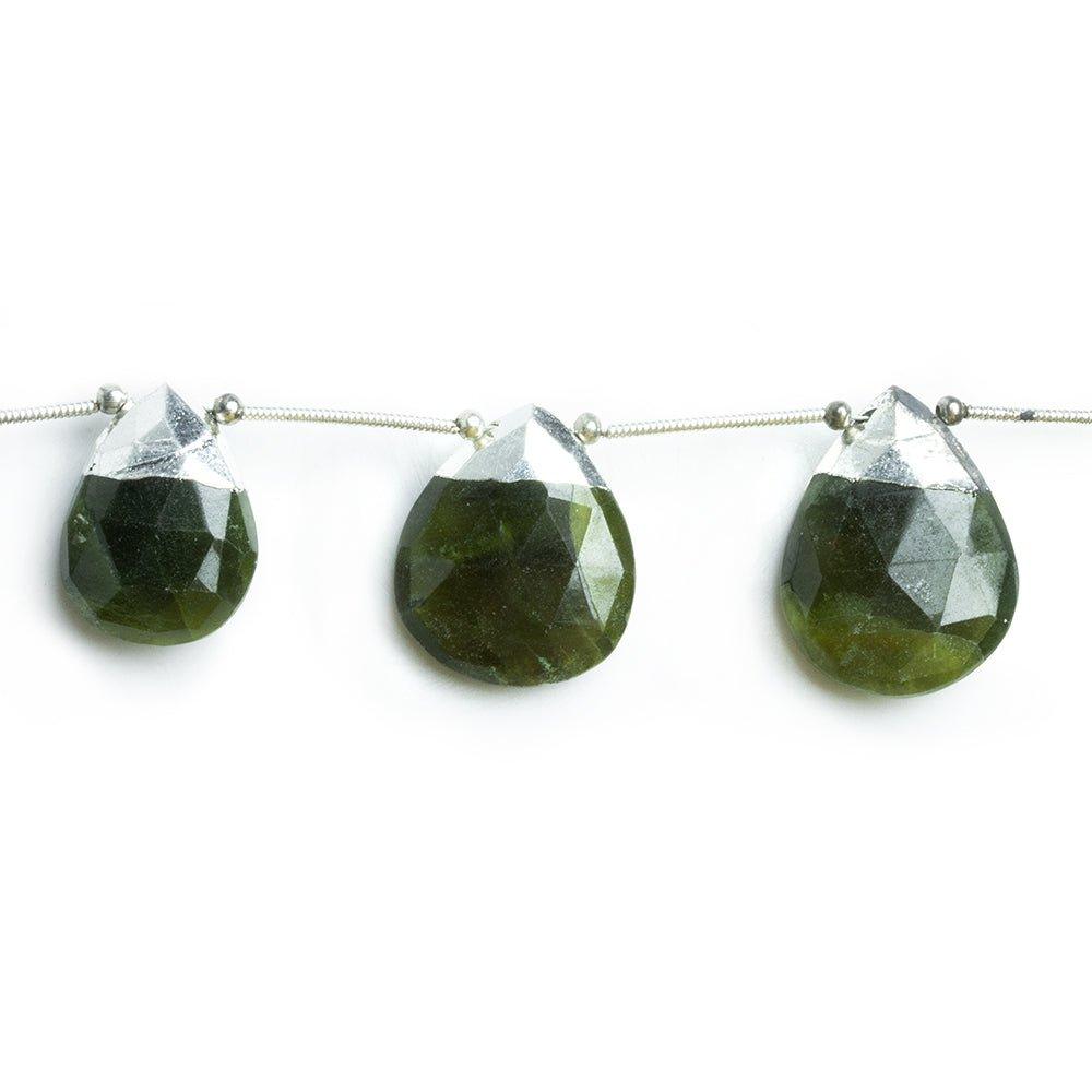 Silver Leafed Idocrase Pears & Hearts 8 pieces - The Bead Traders