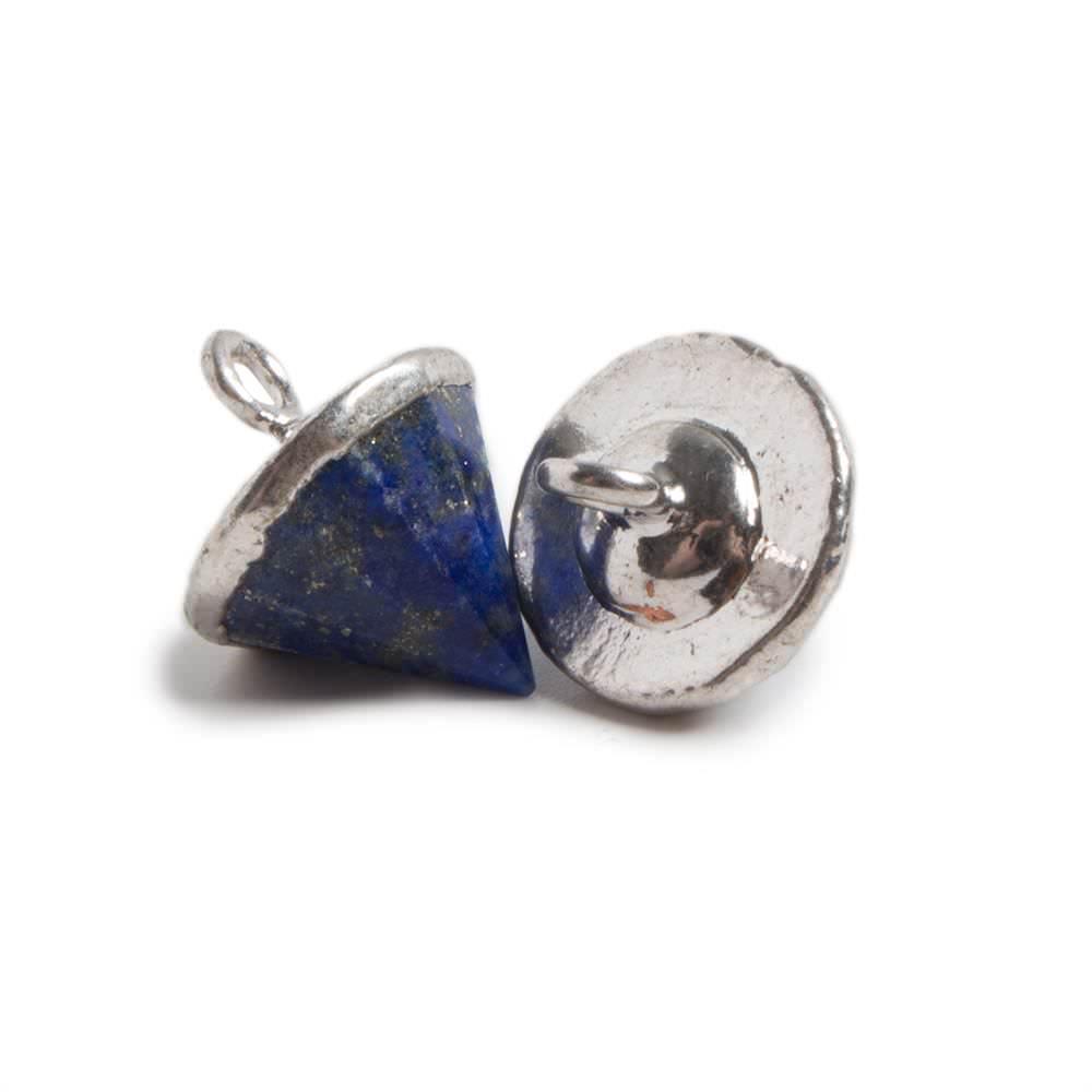 Silver Leafed Lapis Lazuli Pendulum Pendant 1 piece - The Bead Traders