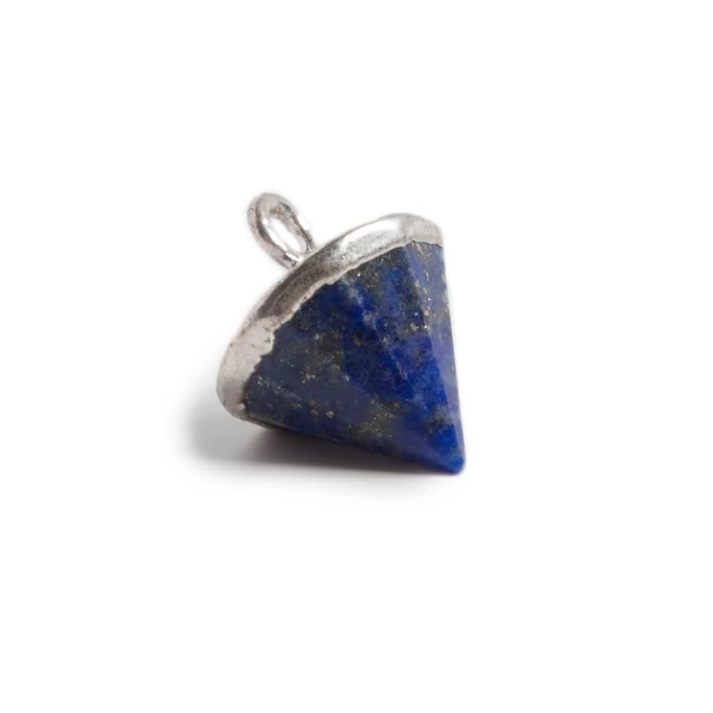 Silver Leafed Lapis Lazuli Pendulum Pendant 1 piece - The Bead Traders