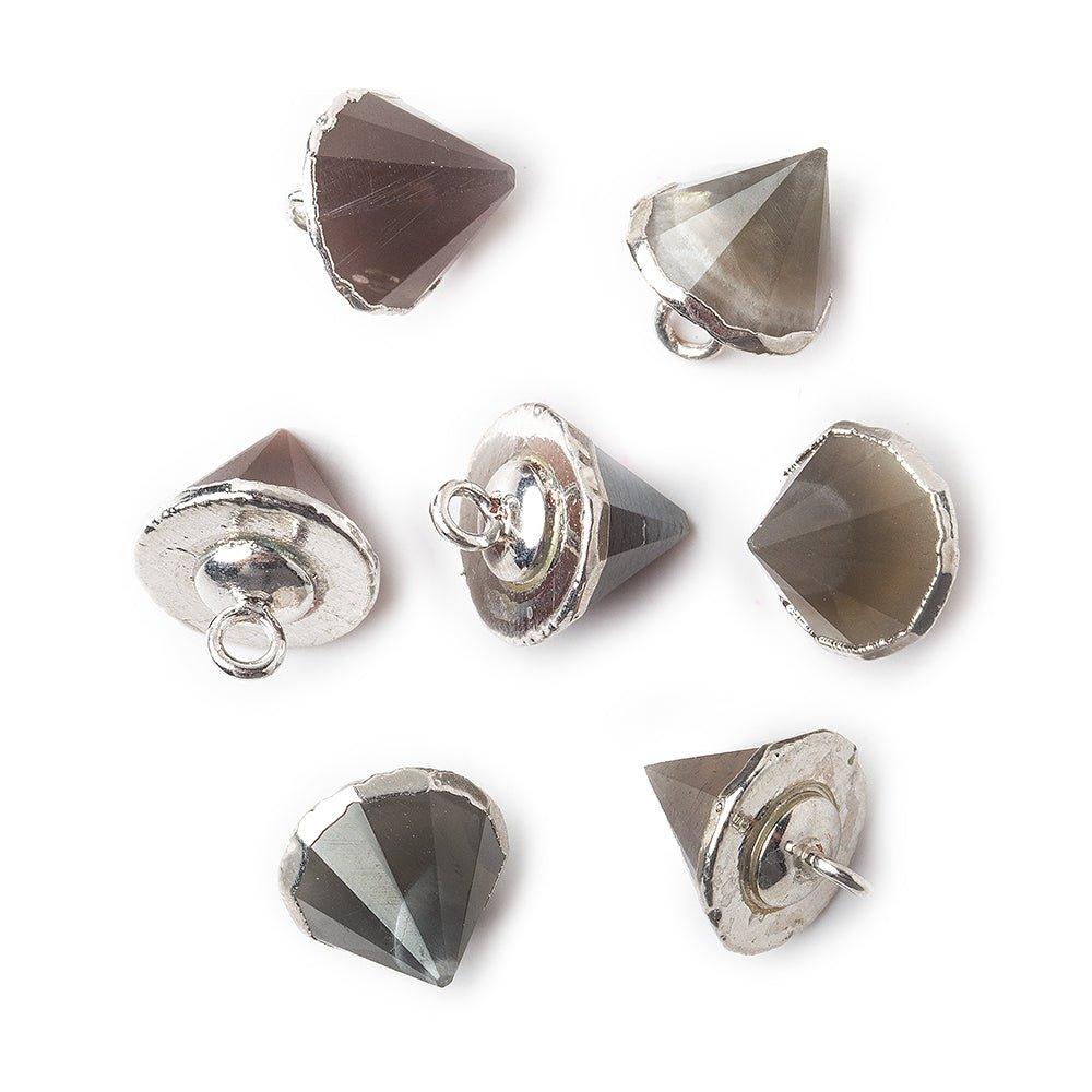 Silver Leafed Platinum Moonstone Pendulum Pendant 1 piece - The Bead Traders