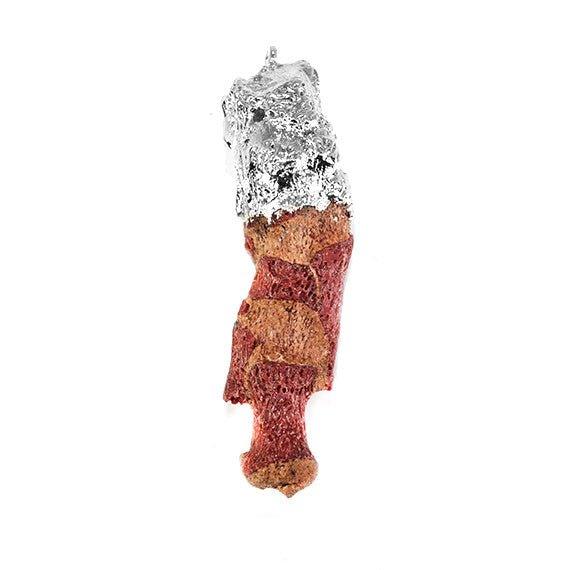 Silver Leafed Red Branch Coral Focal Pendant 1 piece - The Bead Traders