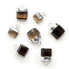 Silver Leafed Smoky Quartz Brush Twist Pendant 1 Bead (M) - The Bead Traders