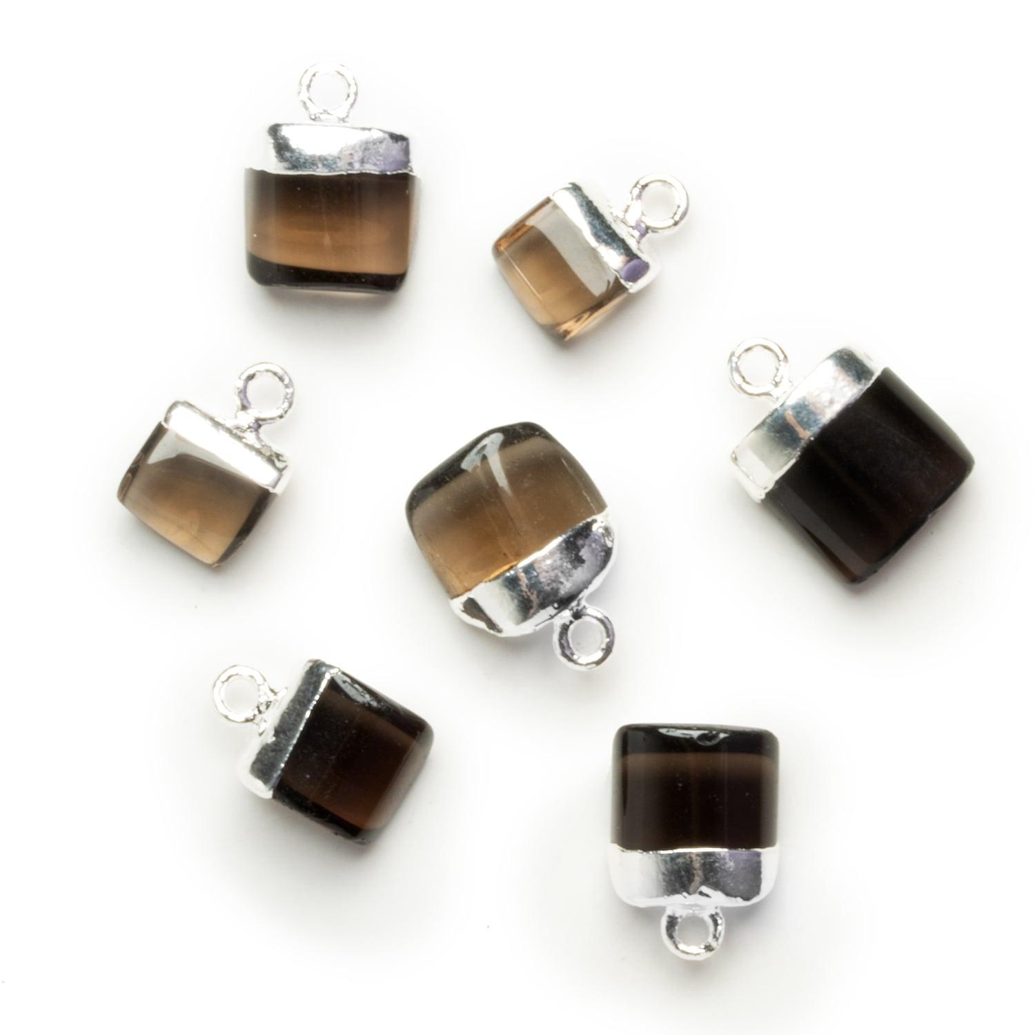 Silver Leafed Smoky Quartz Brush Twist Pendant 1 Bead (M) - The Bead Traders