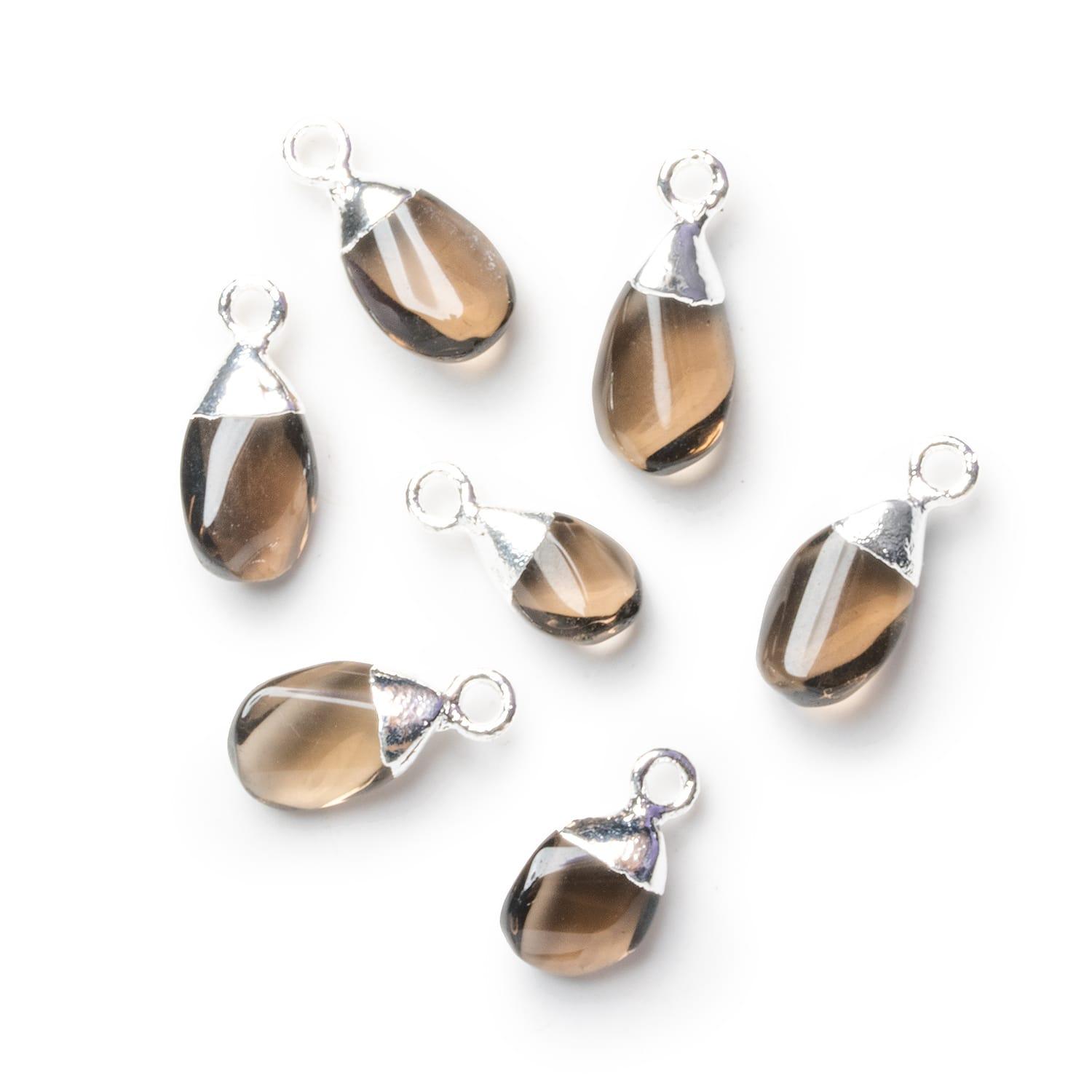 Silver Leafed Smoky Quartz Twists 1 Pendant (S) - The Bead Traders