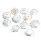 Silver Leafed Solar Quartz Plain Hexagon Pendant 1 Piece - The Bead Traders