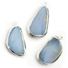 Silver Leafed Turkish Chalcedony Pendant 1 Piece - The Bead Traders