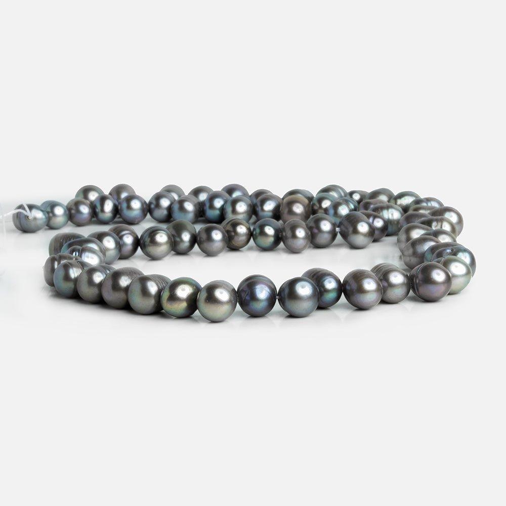 Silver Oval Freshwater Pearls 15 inch 70 pieces - The Bead Traders