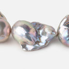 Silver Peacock Ultra Baroque straight drill freshwater Pearls 16 inch 13 pieces 14x27-17x34mm - The Bead Traders