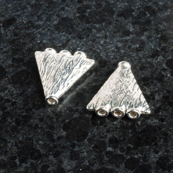 Silver Plated Multi Strand Cone Connectors Set of 2