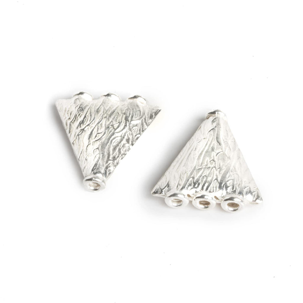 Silver Plated Multi Strand Cone Connectors Set of 2 - The Bead Traders