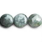 Silver Tiger's Eye Faceted Coin Beads 9 inch 12 pieces - The Bead Traders