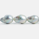 SIlver Ultra Baroque Freshwater Pearls 15 inch 21 pieces - The Bead Traders