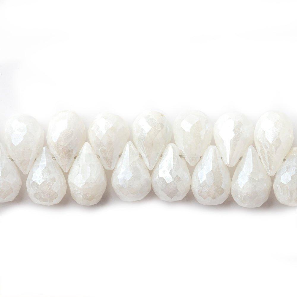 Silverite Sapphire faceted Tear Drop beads 16 inch 170 beads 4x6-7x5mm - The Bead Traders