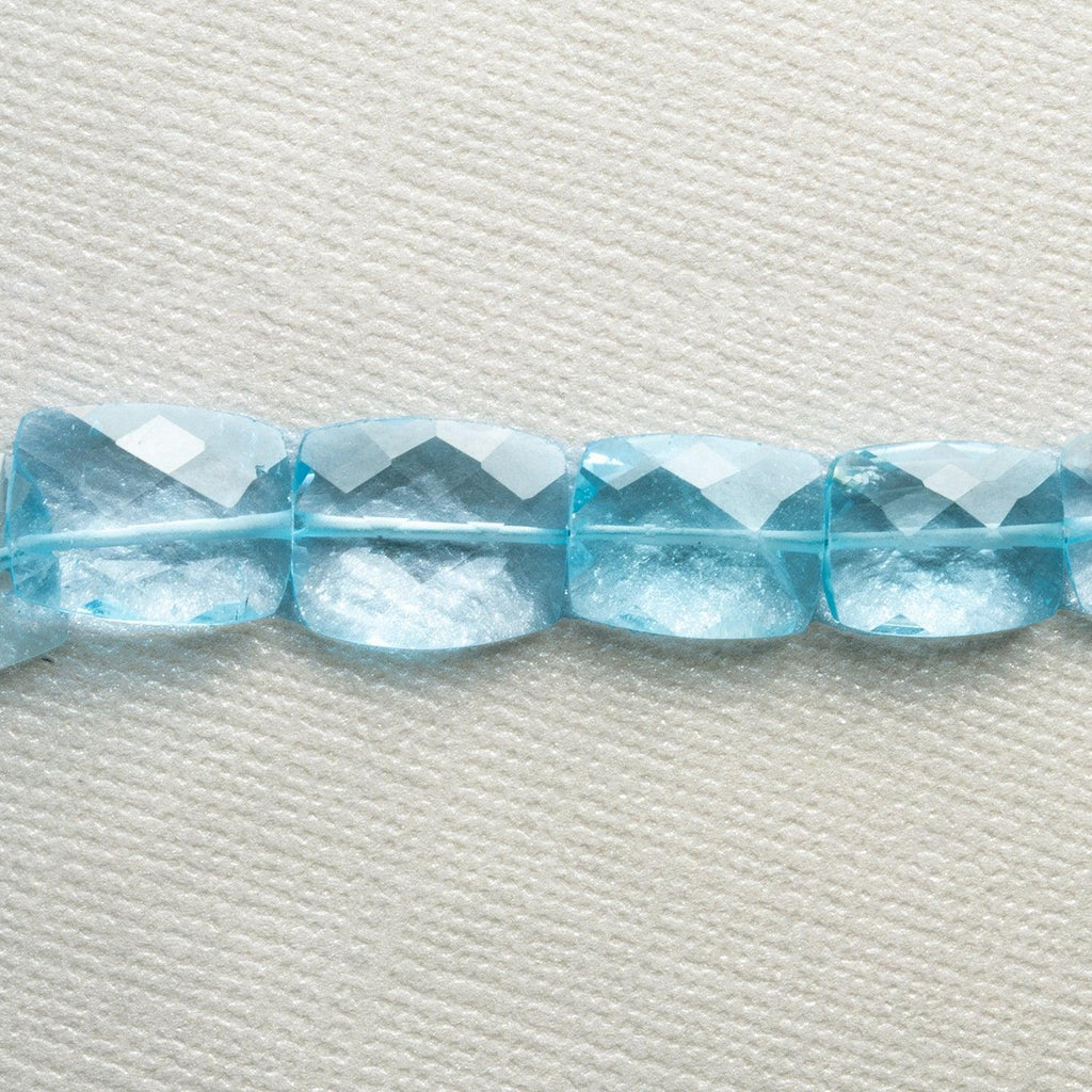 Sky Blue Topaz Faceted Rectangles 8 inch 16 beads - The Bead Traders