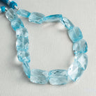 Sky Blue Topaz Faceted Rectangles 8 inch 16 beads - The Bead Traders