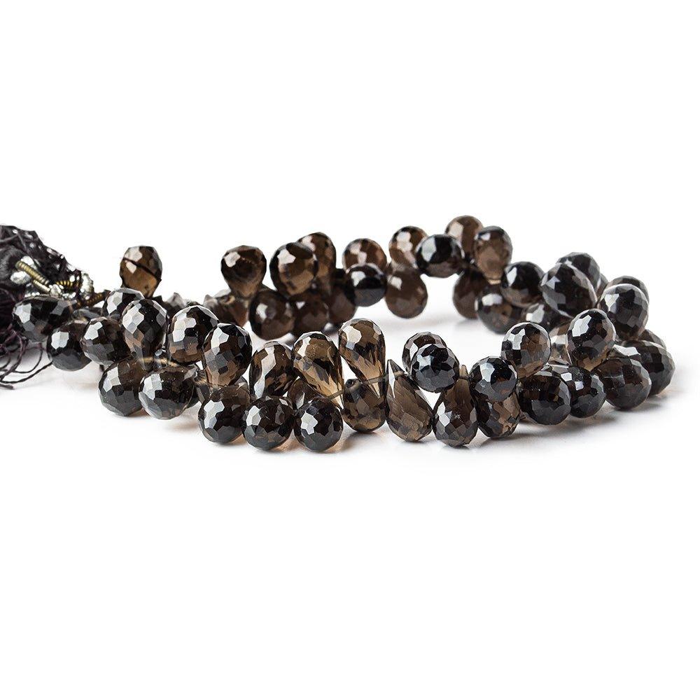 Smoky Quartz Beads Faceted 10x7mm avg Teardrops, 62 pieces - The Bead Traders