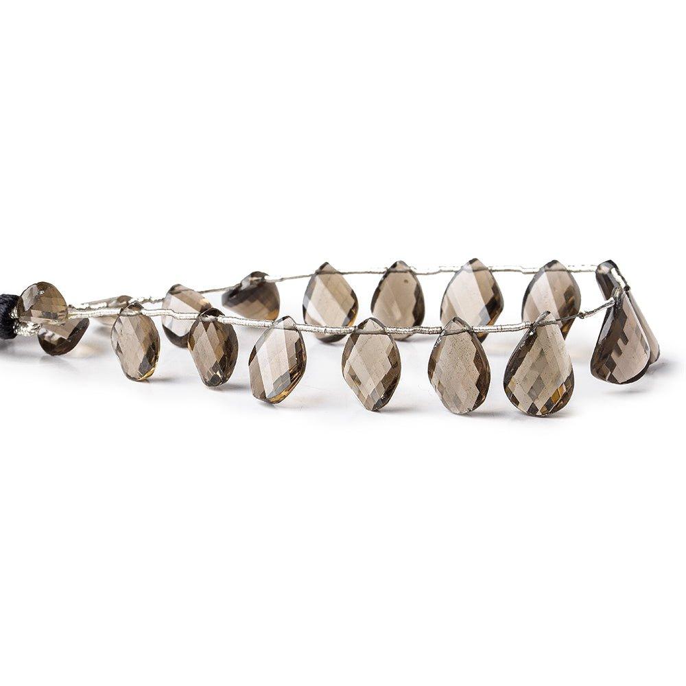 Smoky Quartz Beads Faceted 8-10mm Twist Pears - The Bead Traders