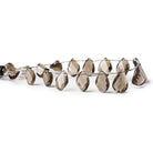 Smoky Quartz Beads Faceted 8-10mm Twist Pears - The Bead Traders
