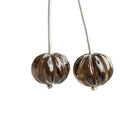 Smoky Quartz Carved Melon Focal Bead 2 Pieces - The Bead Traders