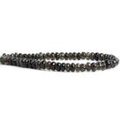 Smoky Quartz Carved Rondelle Beads 10 inch 50 pieces - The Bead Traders