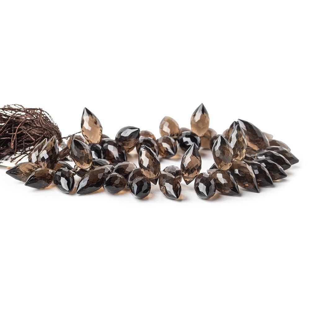 Smoky Quartz Faceted 15-17mm Top Drilled Puffy Marquise - The Bead Traders