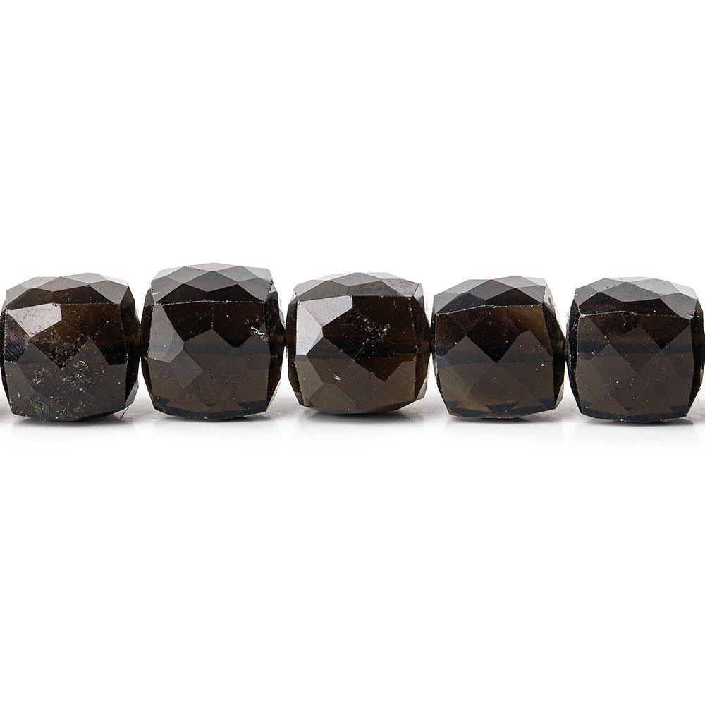 Smoky Quartz Faceted Cube Beads 8 inches 23 pieces - The Bead Traders