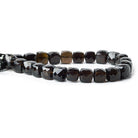 Smoky Quartz Faceted Cube Beads 8 inches 23 pieces - The Bead Traders