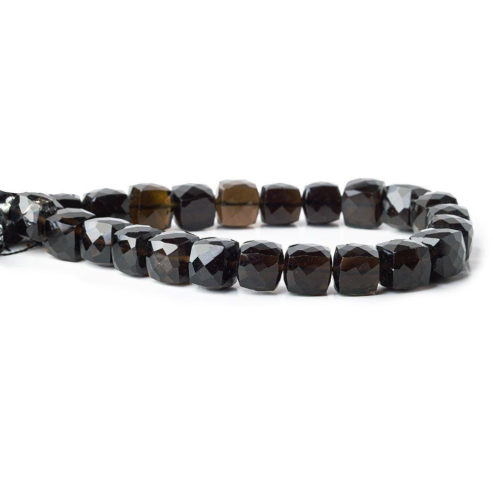Smoky Quartz Faceted Cube Beads 8 inches 23 pieces - The Bead Traders