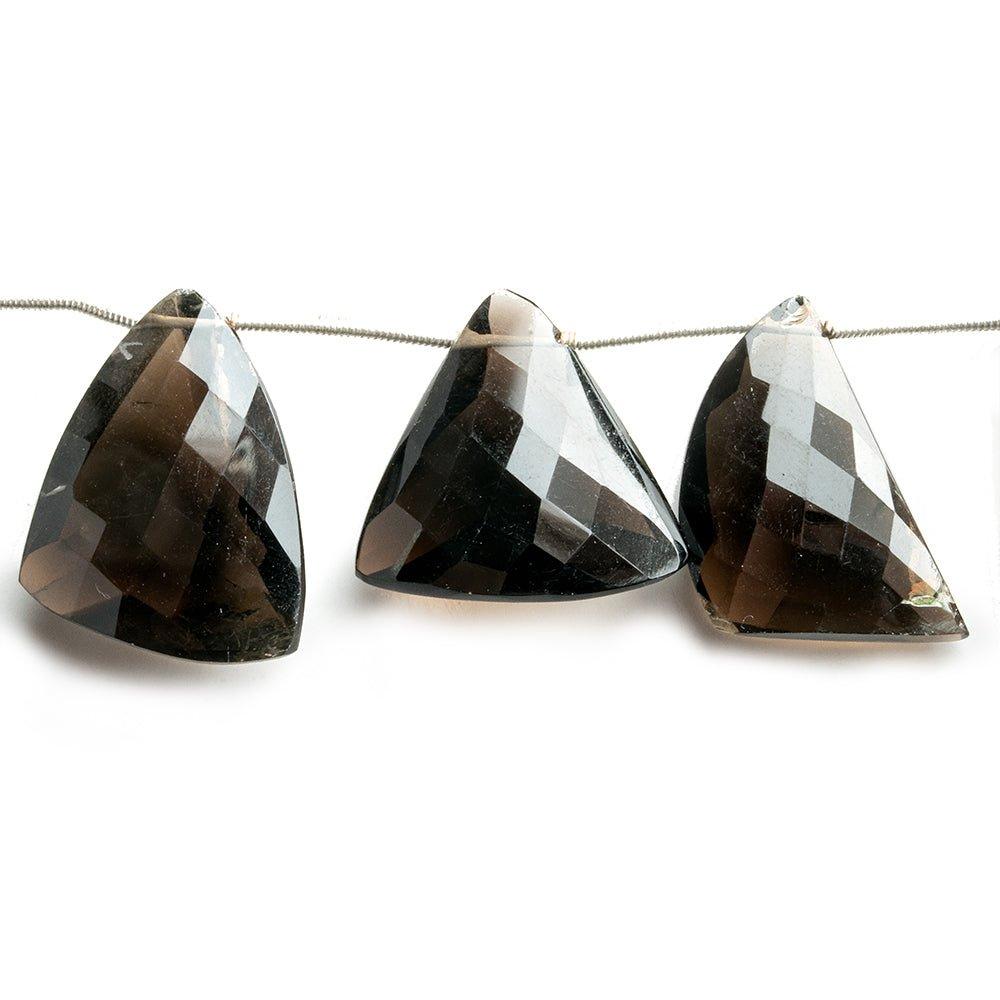Smoky Quartz Faceted Freeshape Beads 9.5 inch 13 pieces - The Bead Traders
