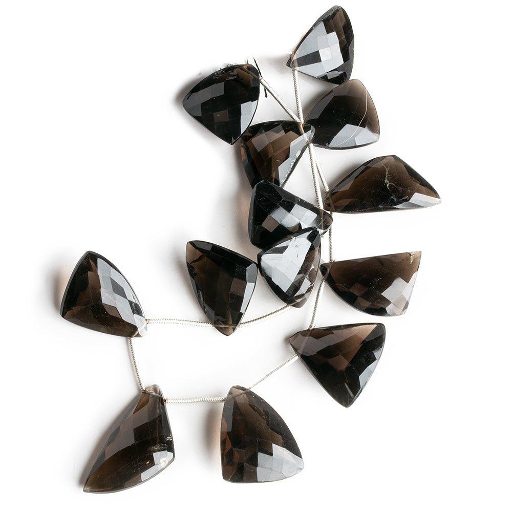 Smoky Quartz Faceted Freeshape Beads 9.5 inch 13 pieces - The Bead Traders