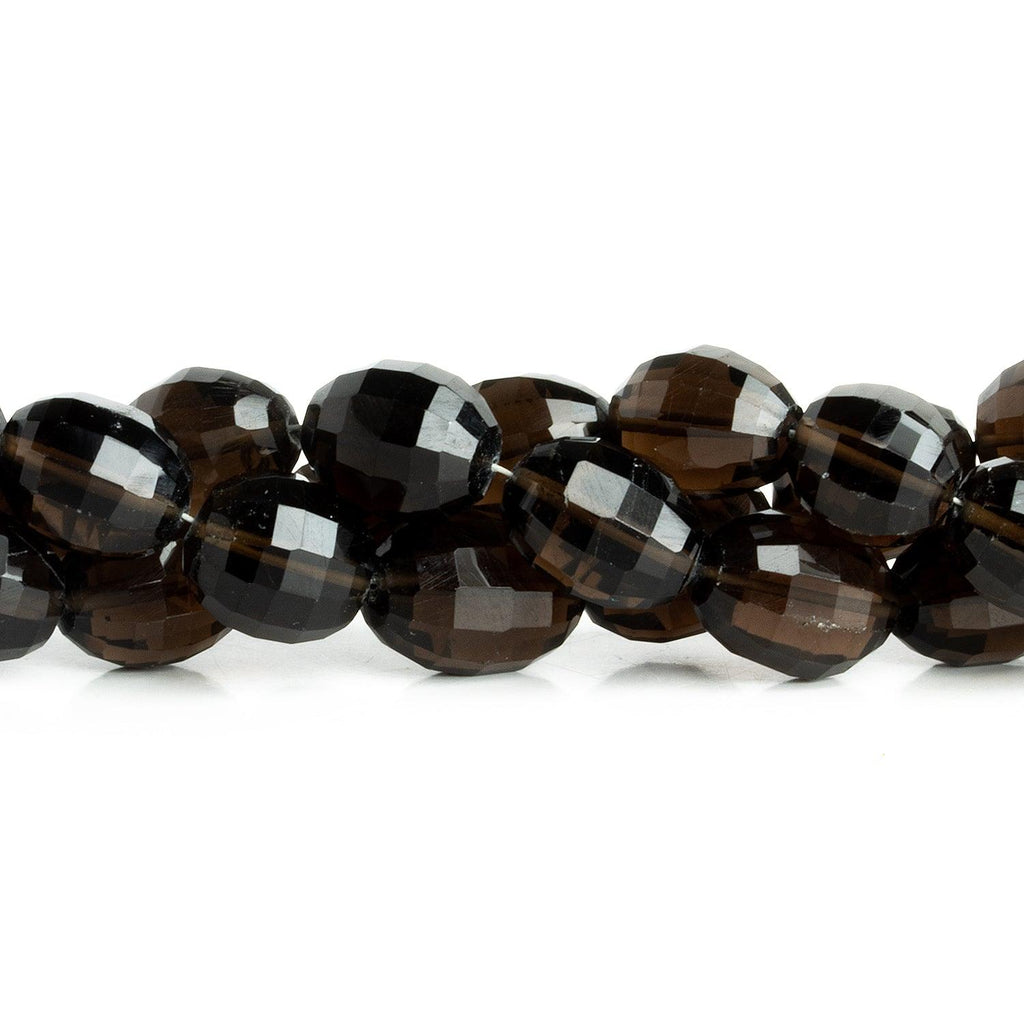 Smoky Quartz Faceted Ovals 10 inch 20 beads - The Bead Traders