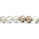 Smoky Quartz Faceted Pavillion Cut Beads 15 inch 60 pieces - The Bead Traders