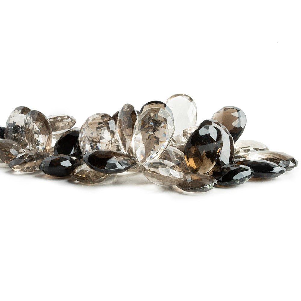 Smoky Quartz Faceted Pear Beads 8.5 inch 42 pieces - The Bead Traders
