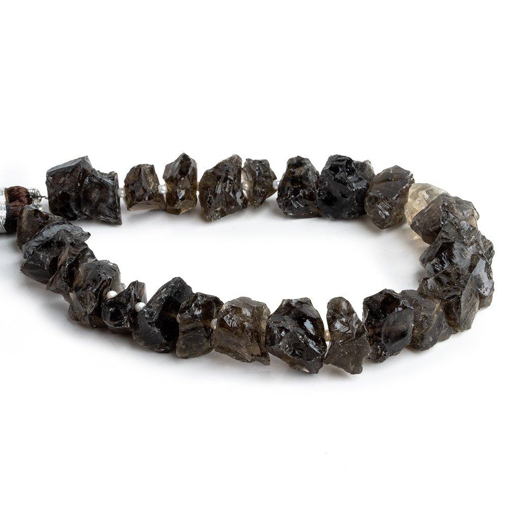 Smoky Quartz Hammer Faceted Nugget Beads 8 inch 24 pieces - The Bead Traders