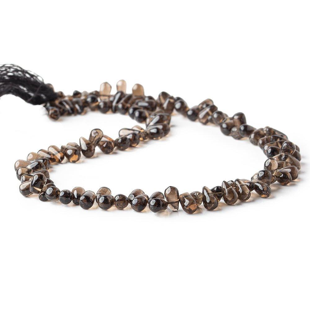 Smoky Quartz Plain Top Drilled Teardrops - The Bead Traders