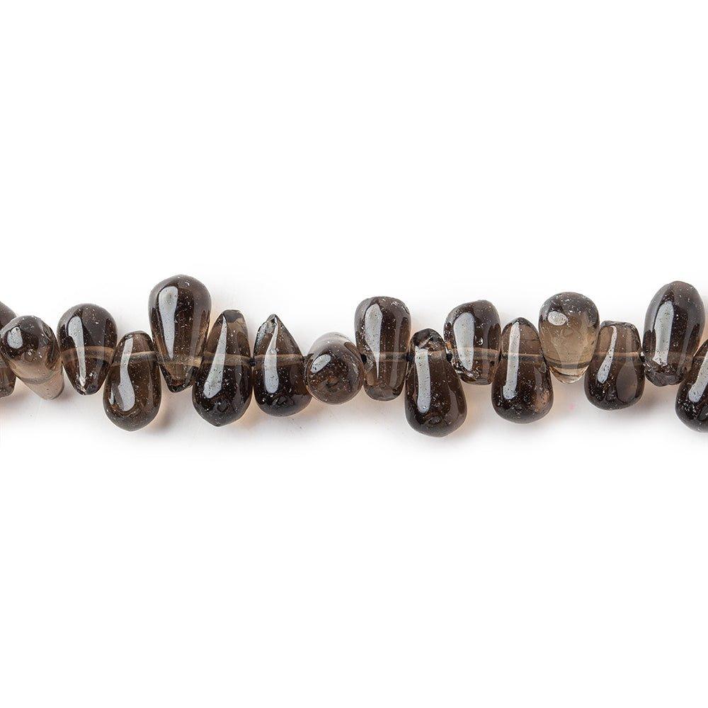 Smoky Quartz Plain Top Drilled Teardrops - The Bead Traders