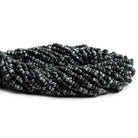 Snowflake Obsidian Faceted Rondelle Beads 12 inch 140 pieces - The Bead Traders