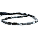 Snowflake Obsidian Plain Rectangle Beads 14 inch 35 pieces - The Bead Traders