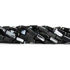 Snowflake Obsidian Plain Rectangle Beads 14 inch 35 pieces - The Bead Traders
