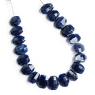 Sodalite Faceted Cushion Beads 6 inch 18 pieces - The Bead Traders