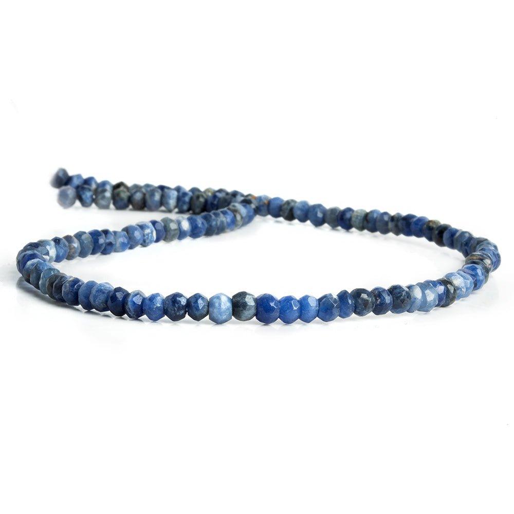 Sodalite Hand Cut Faceted Rondelle Beads 12 inch 110 pieces - The Bead Traders