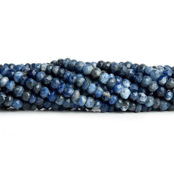 Sodalite Hand Cut Faceted Rondelle Beads 12 inch 110 pieces