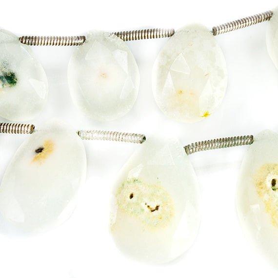 Solar Quartz Faceted Pear Beads, 8.5 inch, 11x11-20x12mm, 16 pieces - The Bead Traders