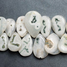 Solar Quartz Plain Pears 10 inch 30 beads - The Bead Traders