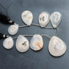 Solar Quartz Plain Pears 9 inch 8 beads - The Bead Traders