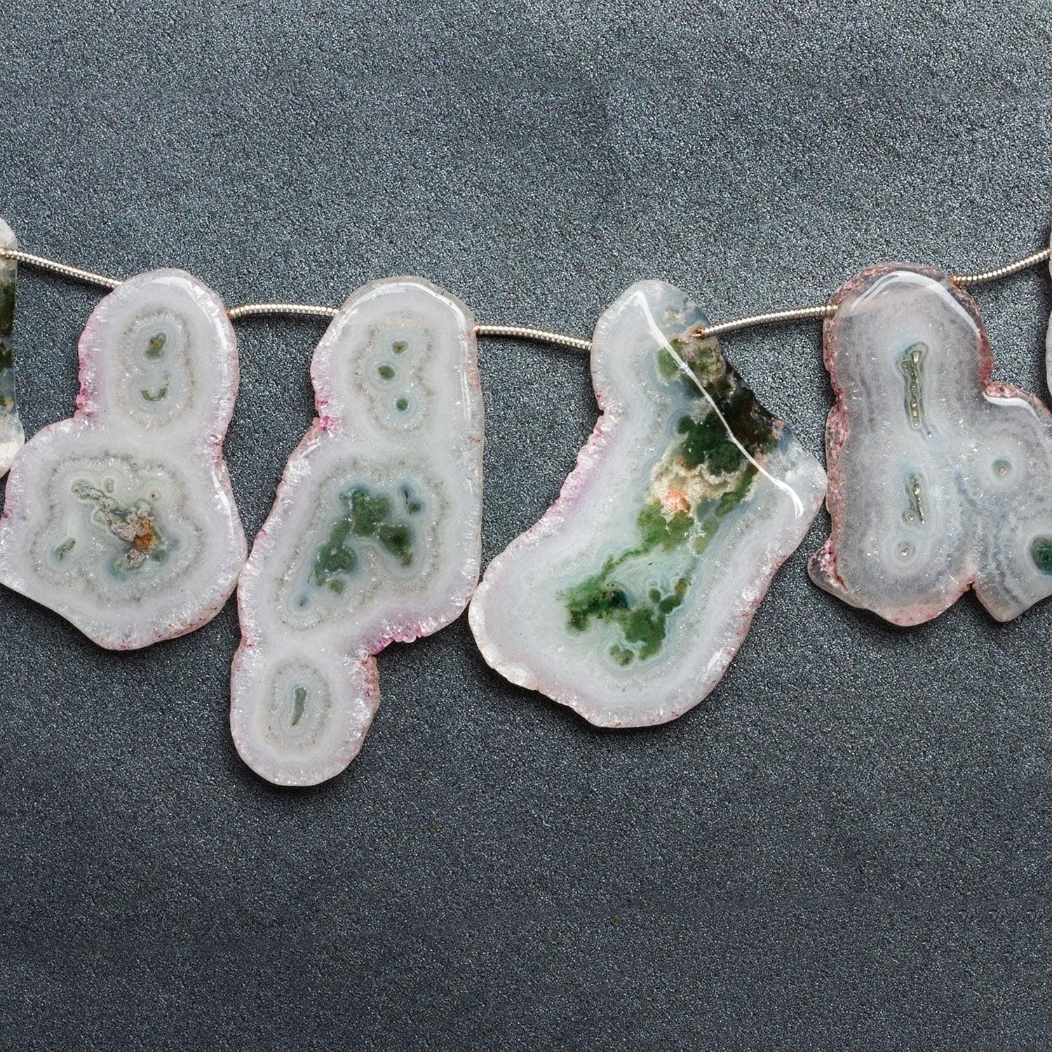 Solar Quartz Slices 8.5 inch 10 beads - The Bead Traders